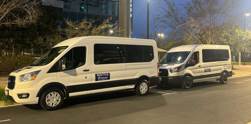 AVPR shuttle vehicle used for coordinated group transportation