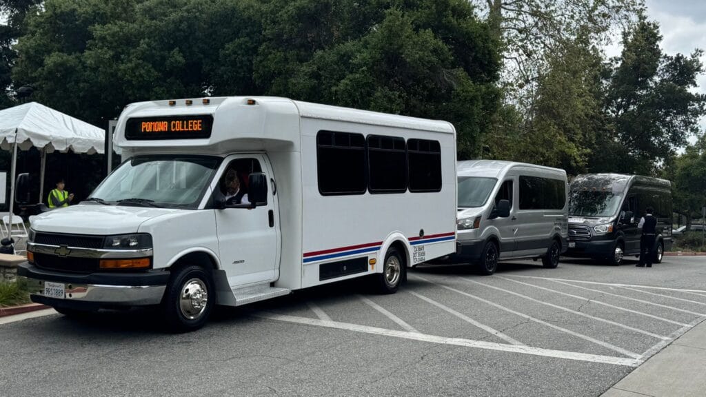 AVPR shuttle fleet staged for private group transportation